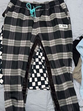 Rhude x Puma Black & White Plaid Track Pants